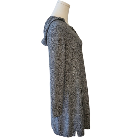 Soho Heathered Black Sweater Hooded Dress Size Medium - Picture 2 of 4